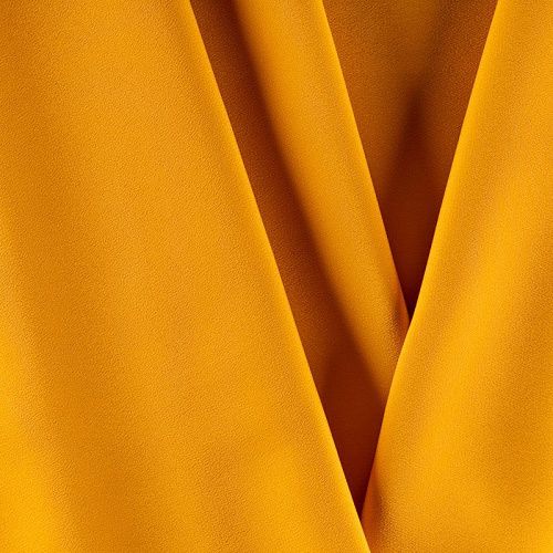 Крепдешин натуральный К36-200 тыквенный однотонный