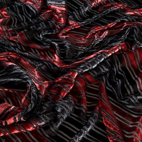 Панбархат 002-04294 черно-красный