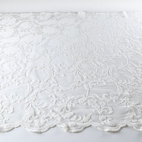 Тюль жаккардовый h-90 см Т292-01-236 молочный 