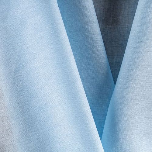 Хлопок-вуаль К28-738 голубой однотонный