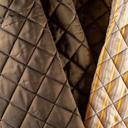 Ткань курточная с вышивкой К20-324 темно-коричневый