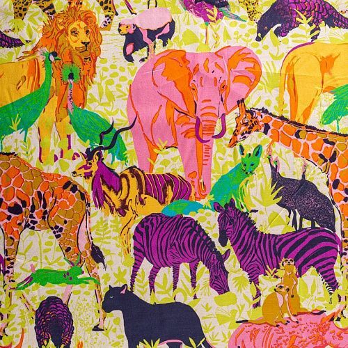 Батист 003-00874 банановый принтованный