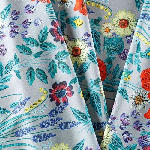 Вискоза "Лоренцо" 036-08330 светло-серый принтованный