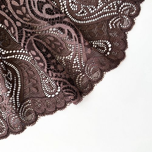 Кружево эластичное 190 мм Ф01-0066 горький шоколад