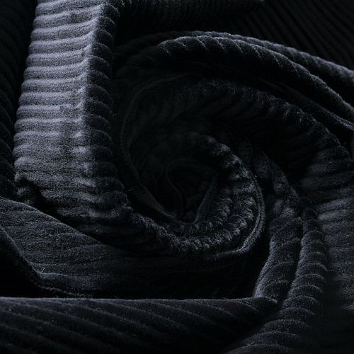 Вельвет 008-06314 черный однотонный