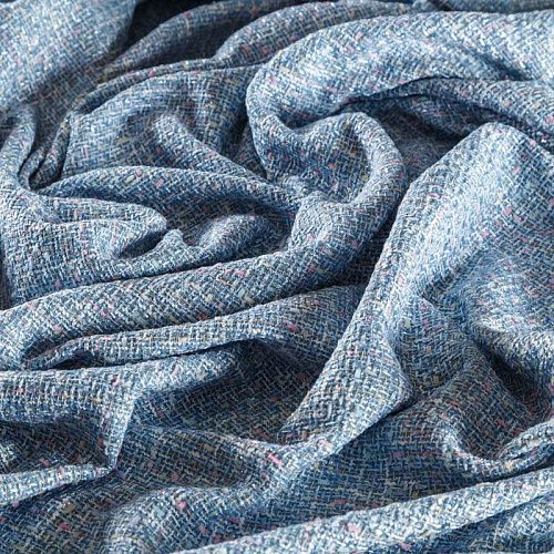 Твид шанель 052-05387 голубой мультиколор