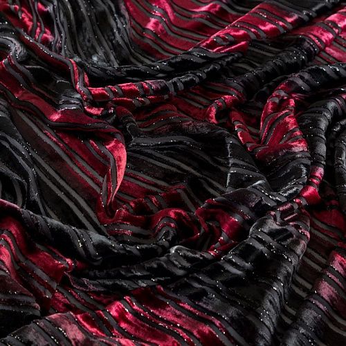 Панбархат 002-04288 черно-малиновый