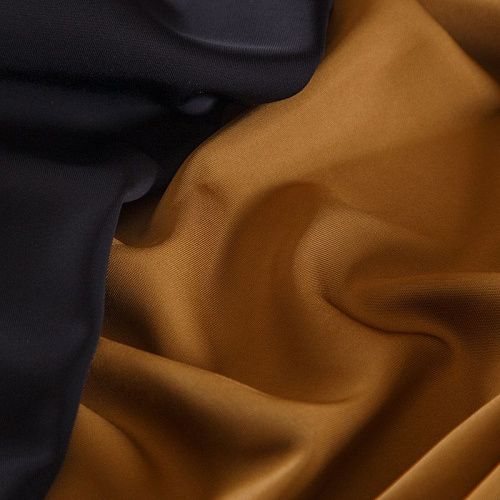 Трикотаж двухсторонний 056-16253 черный/кэмел