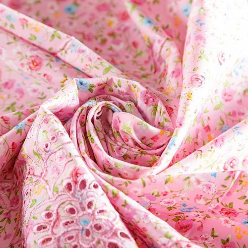 Шитье 067-07608 розовый принтованный