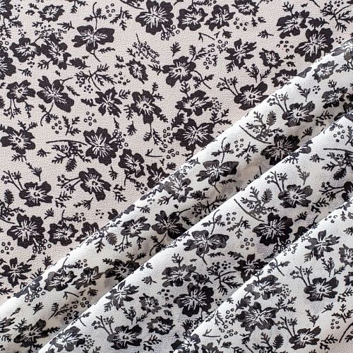 Креп-шифон 027-01427 белый принтованный