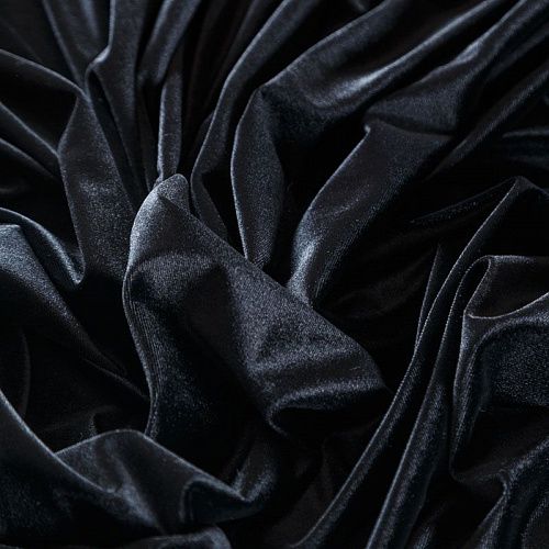 Бархат 002-08093 черный однотонный