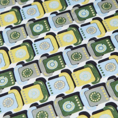 Вискоза 009-12355 светло-голубой принтованный