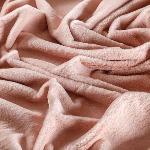 Мех искусственный 037-04416 пудрово-розовый однотонный