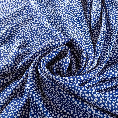 Шелк синтетический 065-01450 синий принтованный