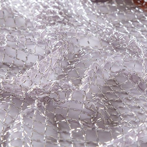 Сетка со стеклярусом 050-13579 лиловый