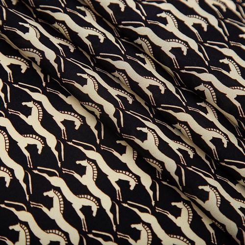 Вискоза 009-20097 черный принтованный