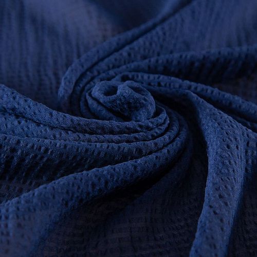 Шелк-жатка натуральный 064-19921 темно-синий однотонный