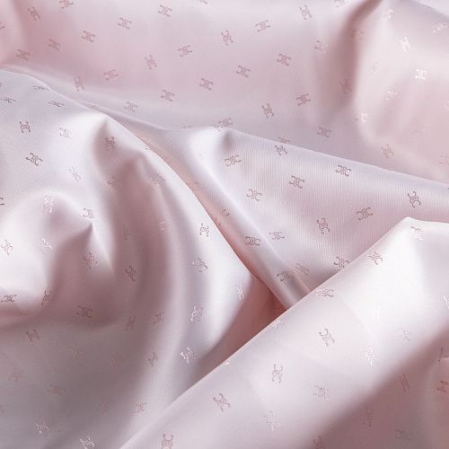 Ткань подкладочная 045-20860 разбеленный розовый жаккардовый