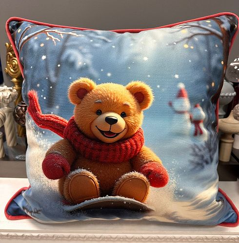 Наволочка принт декоративная на молнии 46х46 см 521942