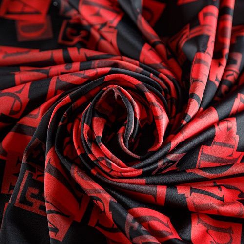 Лайкра 005-06297 черный принтованный