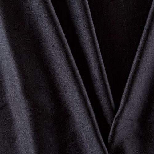 Шелк синтетический 065-08987 черный однотонный