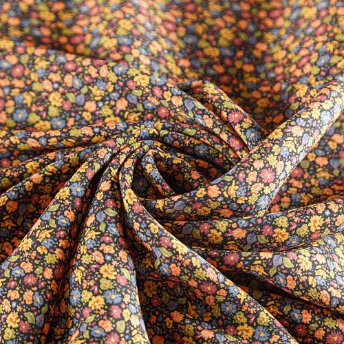 Вискоза 009-05886 черный принтованный