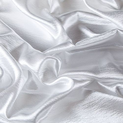 Креп-сатин крэш 001-13648 белый однотонный