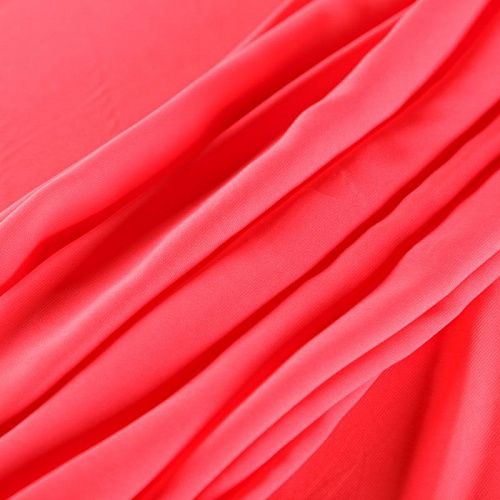 Шифон К28-033 красно-коралловый однотонный
