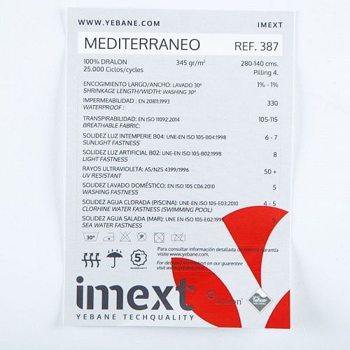 Ткань уличная MEDITERRANEO/6 535-02-01 голубой жаккардовый