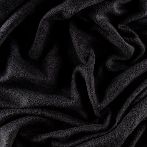 Флис К33-439 черный однотонный