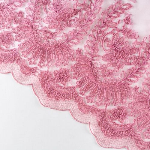 Гипюр К03-0074 розовый антик