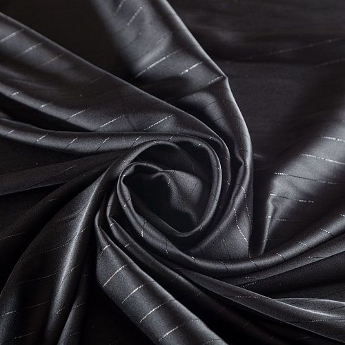 Шелк синтетический с люрексом 065-04160 черный