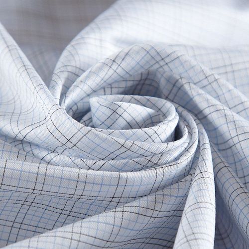 Хлопок рубашечный 063-15423 белый принтованный