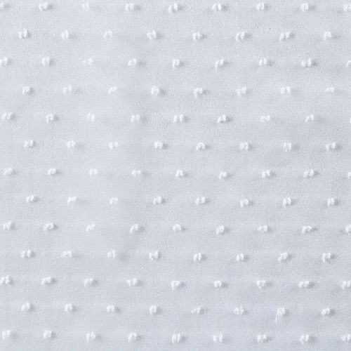 Органза с флоком 039-09159 молочный однотонный