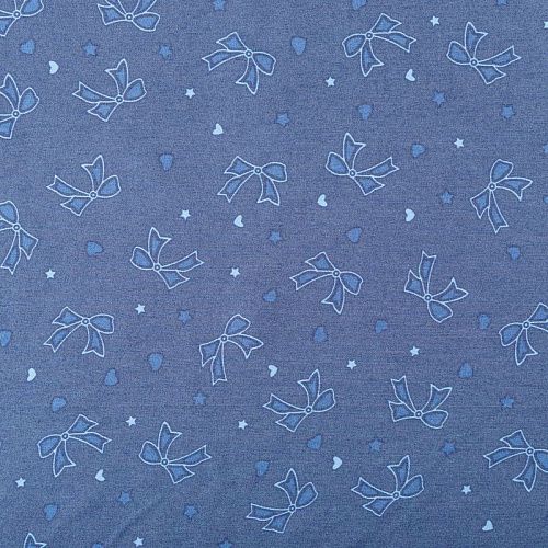 Джинс 015-08018 разбеленный синий принтованный