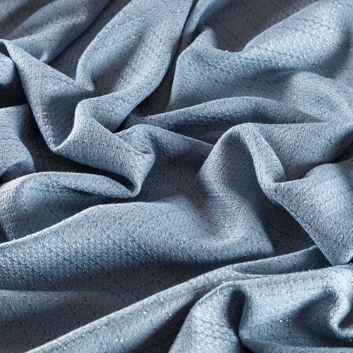 Твид шанель 052-05409 серо-голубой однотонный