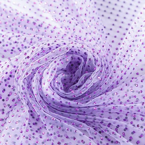 Фатин со стразами 058-10018 сиреневый