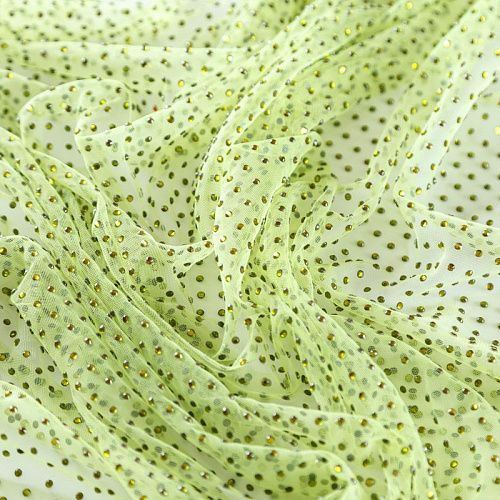 Фатин со стразами 058-10020 светло-зеленый