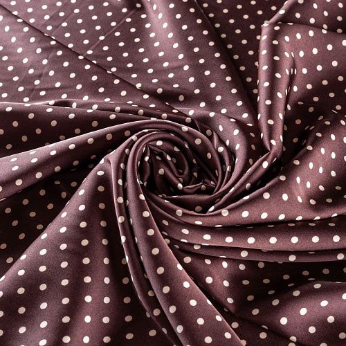 Шелк синтетический 065-01467 шоколадный принтованный