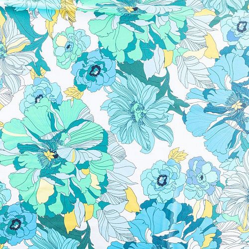 Лайкра 005-01240 белый принтованный