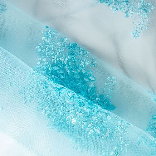 Гипюр К03-0080 лазурно-голубой