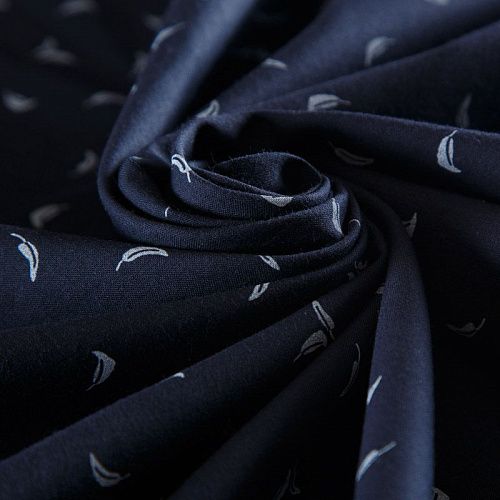 Хлопок Ralf Lauren 063-16368 темно-синий принтованный