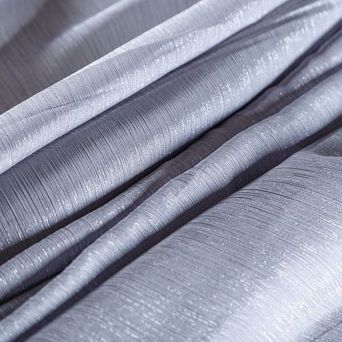 Шифон-жатка с люрексом 068-07209 серебристо-серый однотонный