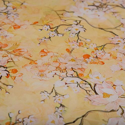 Шелк натуральный Zimmermann 064-19268 дынный принтованный