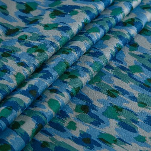 Джинс стрейч 015-16335 голубой принтованный