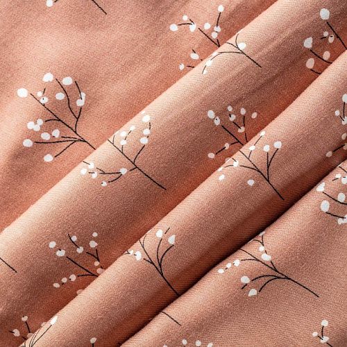 Твил-штапель 069-00361 миндальный орех принтованный