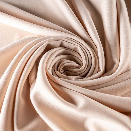 Креп К33-384 сливочный однотонный