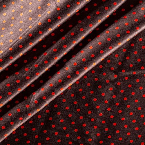 Шелк натуральный К29-601 коричневый принтованный