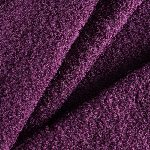 Букле 006-11661 черный виноград однотонный