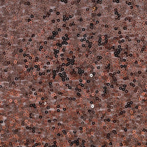 Ткань с пайетками 055-02817 шоколадный однотонный